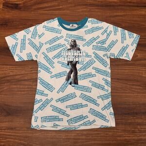 S Hysteric Glamour Tee AOP Never Too Late WHITE BLUE